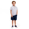 Boys Toddler Gray Dino Playful Pocket Polo Shirt