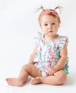 Vibrant Flamingo Classic Ruffle Romper