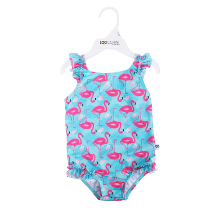 Baby Ruffled One Piece Swimsuit - Franny Flamingo