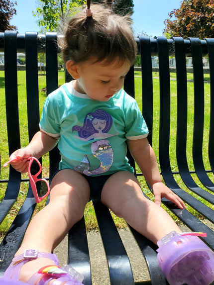 Mermaid Sequin Toddler and Kids T-Shirt