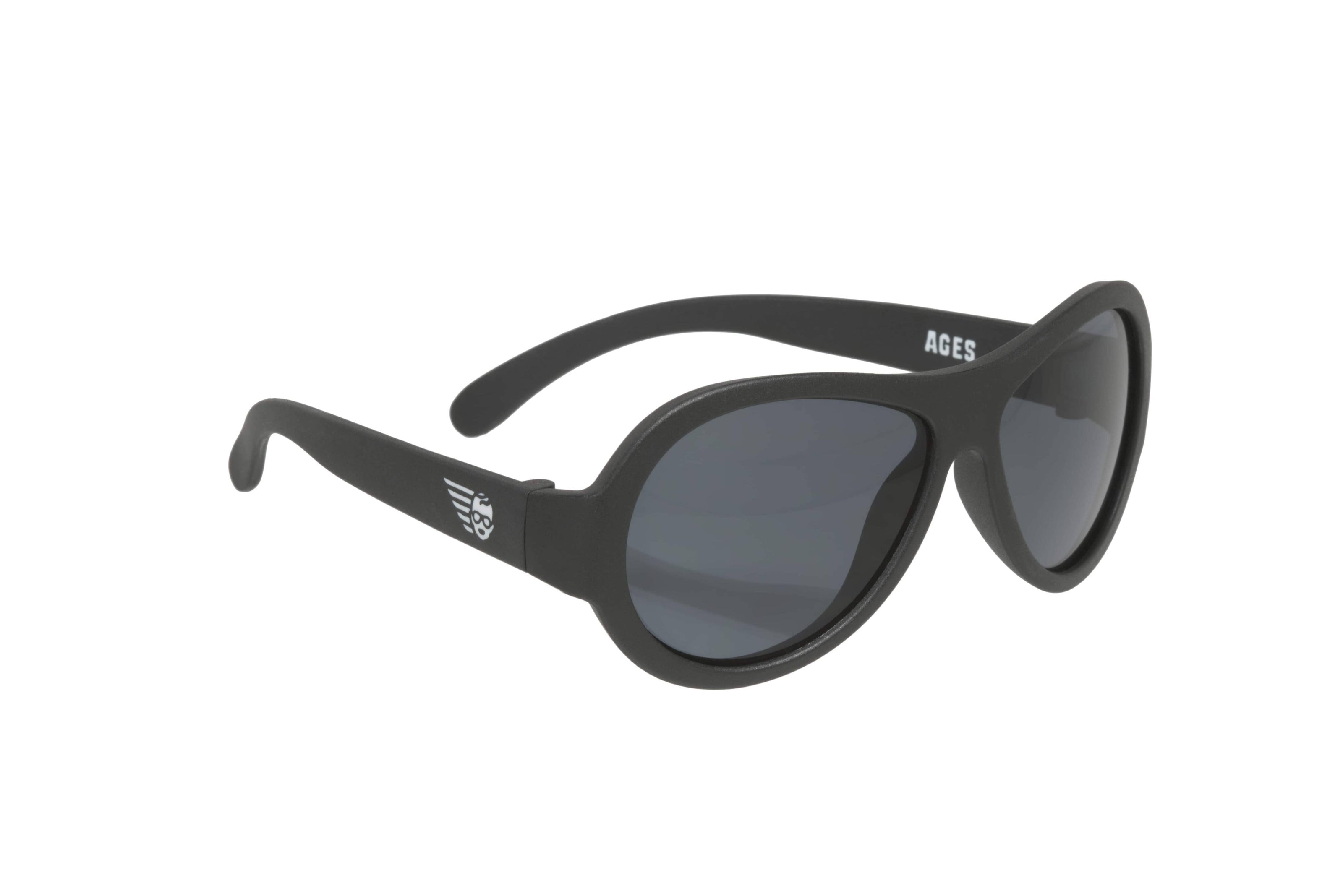 Jet Black Baby and Kid Aviator Kids Sunglasses