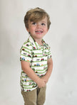 Farm Stripes Bamboo SS Polo Shirt