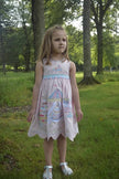 Garden Tea Party Embroidered Appliqué Dress