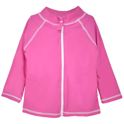 Kids UPF50+ Zip Front Swim Rash Guard Jacket