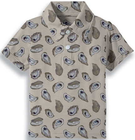 Coastal Oysters Bamboo SS Polo Shirt