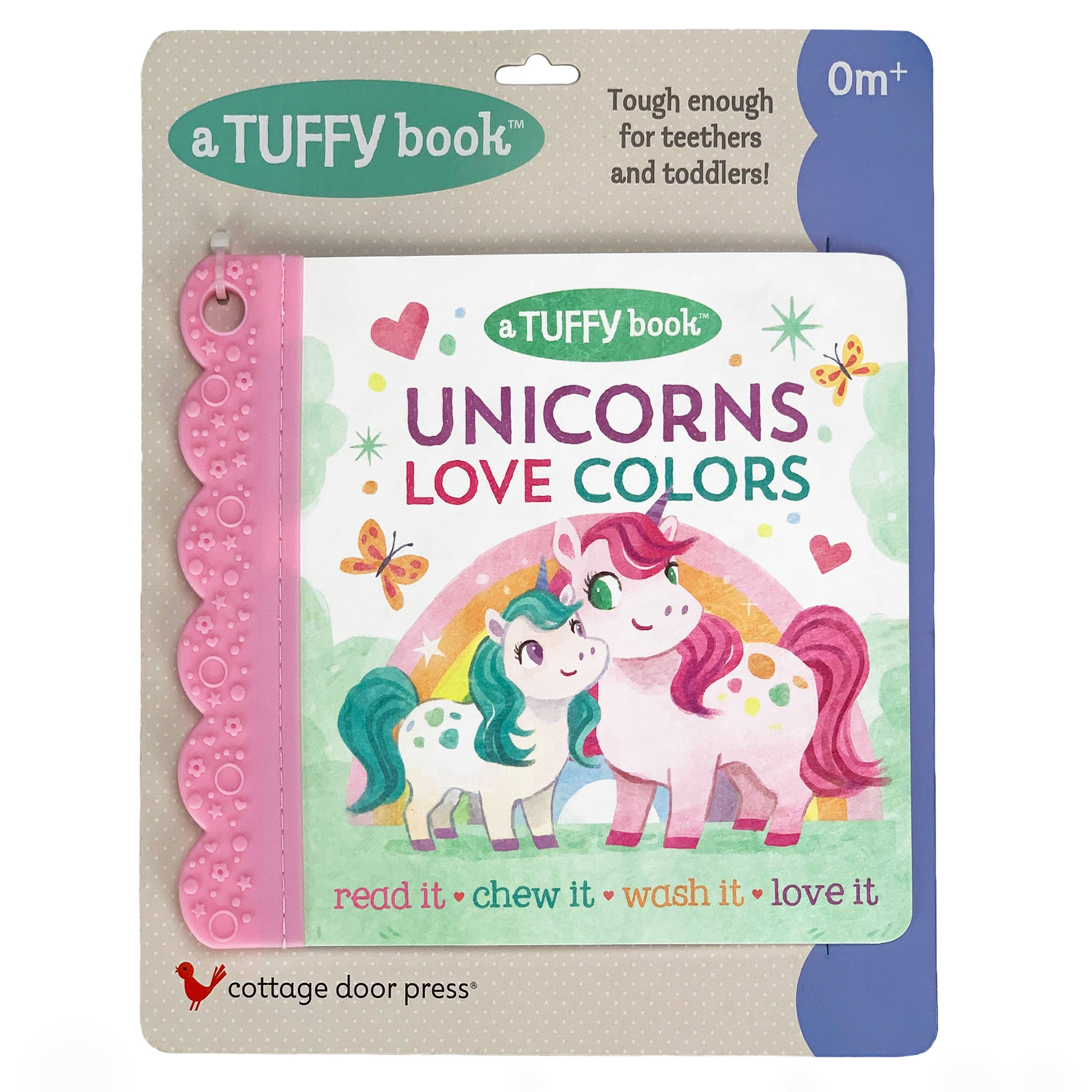 Unicorns Love Colors Tuffy Teether Indestructible Book