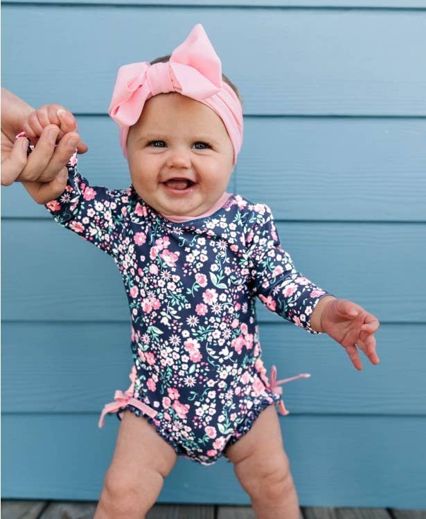 Girls' Pink Swim Bow Headband
