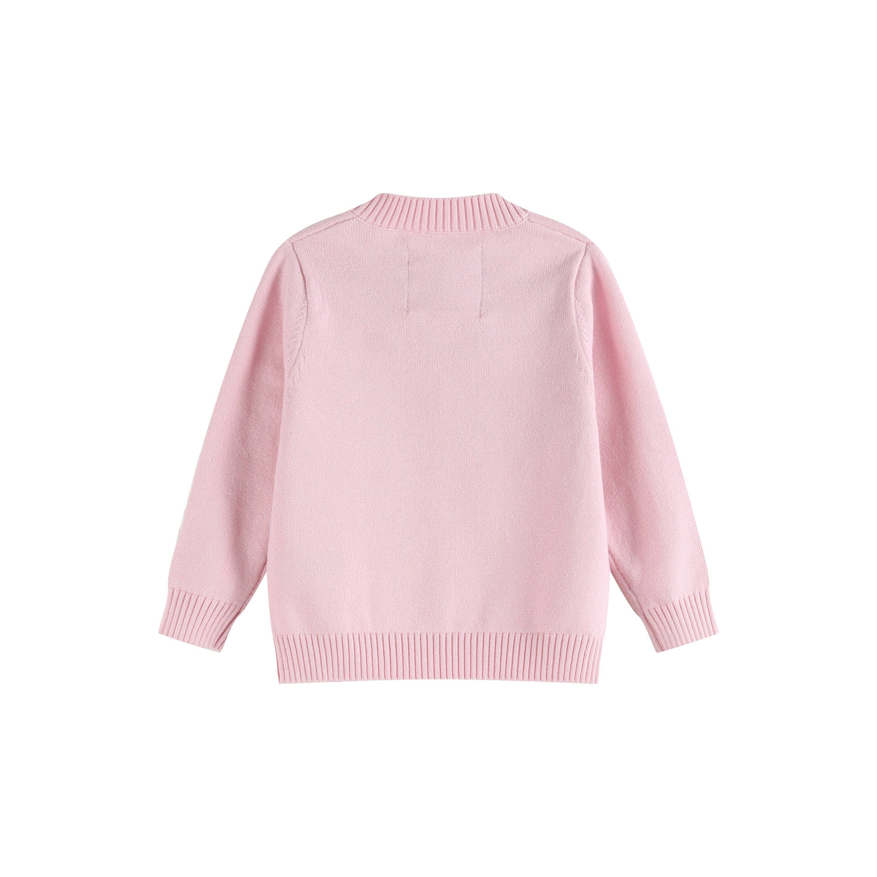 Pink Knit Easter Bunny Cardigan