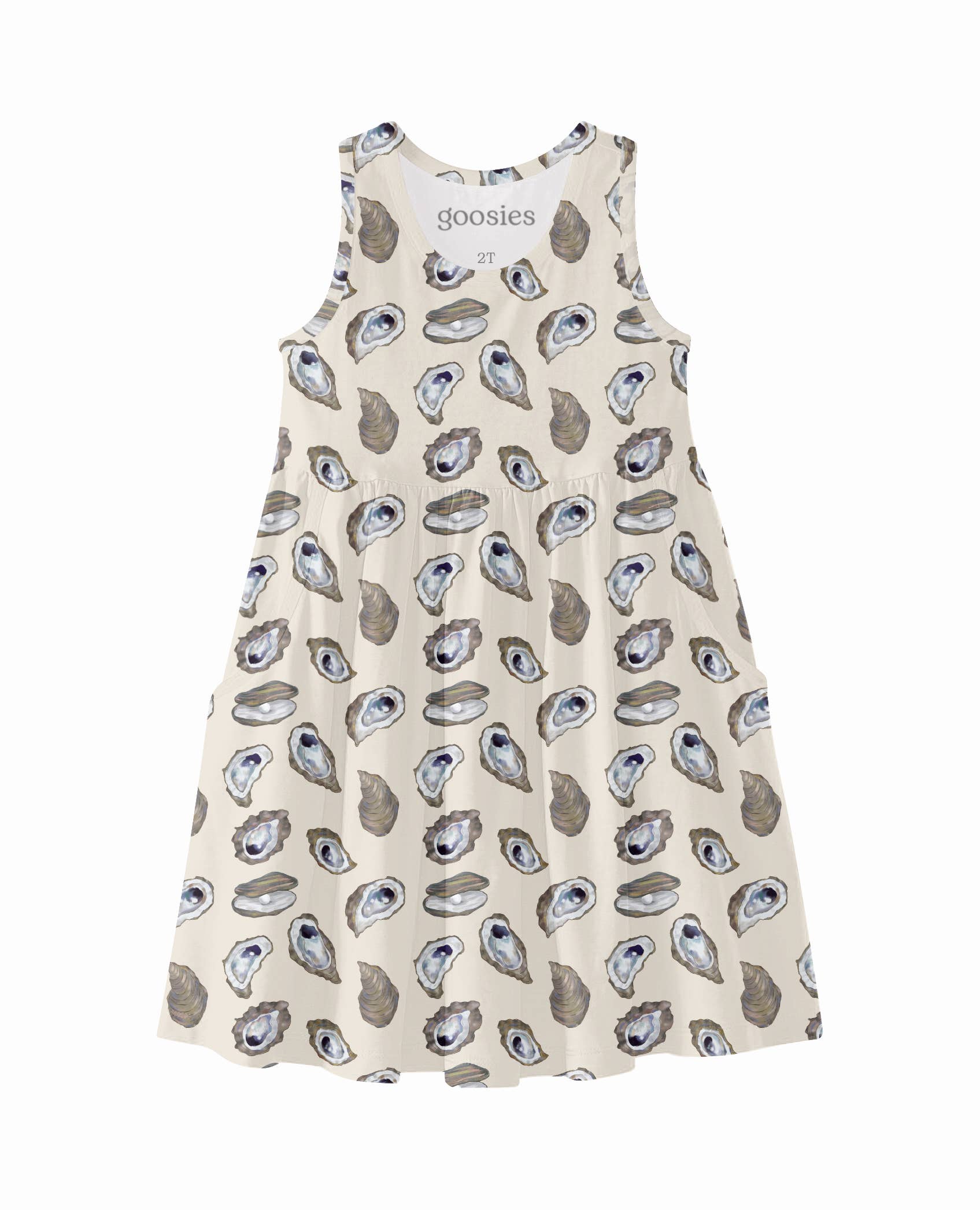 Oysters Bamboo Sleeveless Pocket Dress