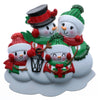 Snowman Family Personalized Christmas Ornament