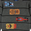 Heather Charcoal Racecar Intarsia Sweater | Grey