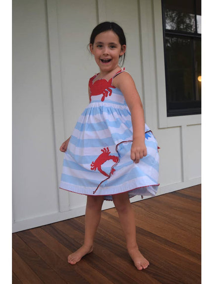 Crab Embroidered Appliqué Fancy Dress