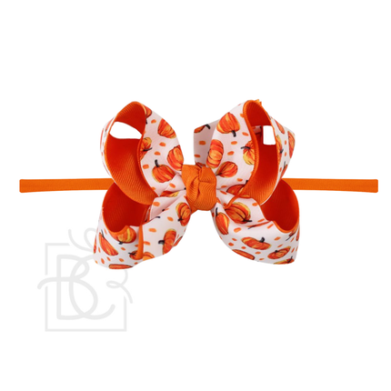 Baby Headband Pumpkin Bow