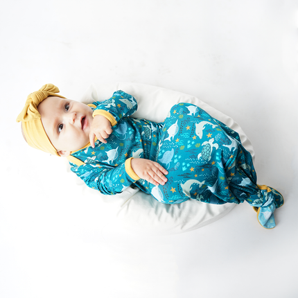 Ocean Friends Bamboo Knotted Baby Gown Newborn Baby Gift Set