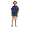 Boys Toddler Short Sleeve Orange Palm Trees Button-down Shirt