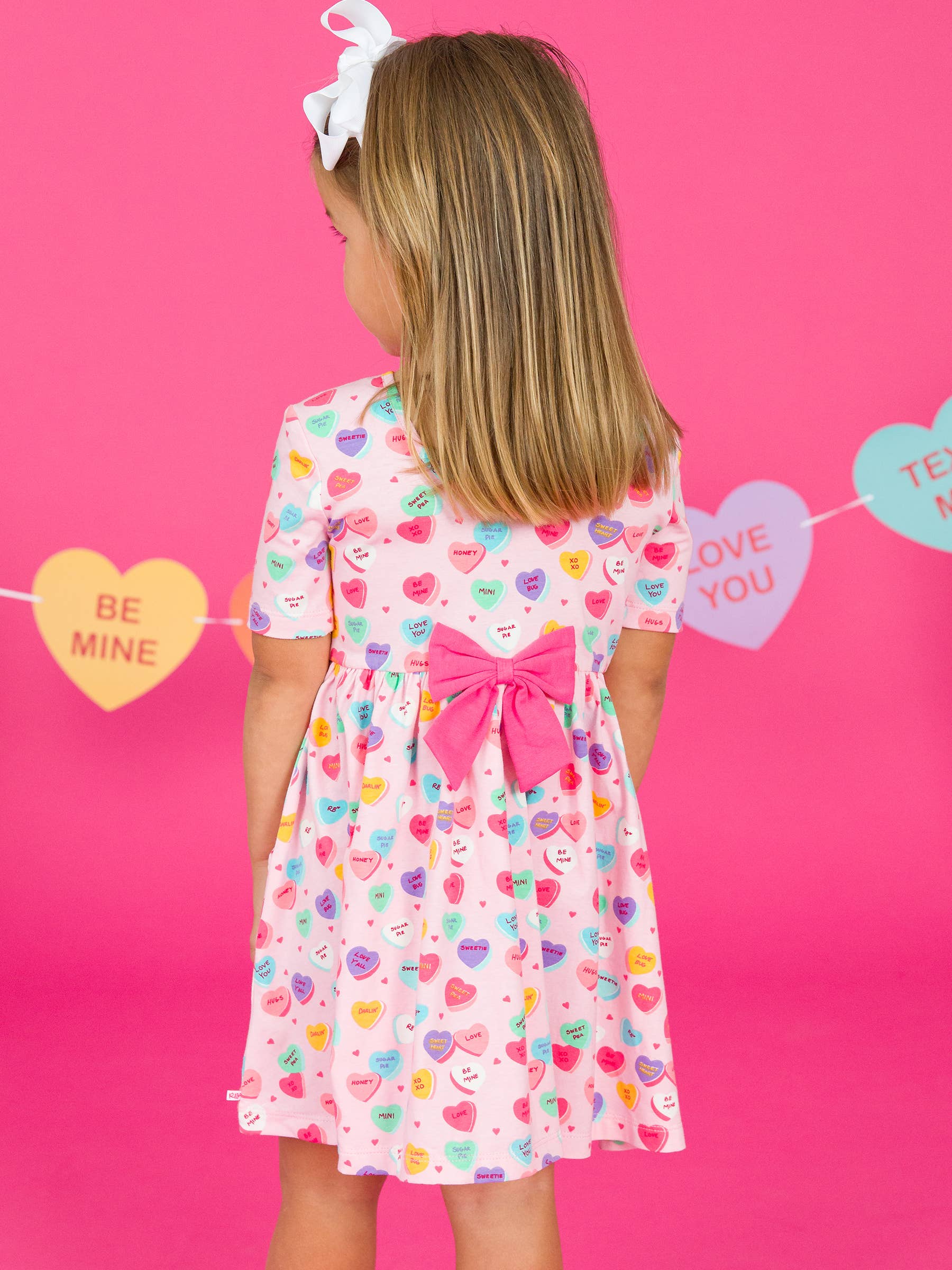 Be My Valentine Short Sleeve Knit Twirl Dress