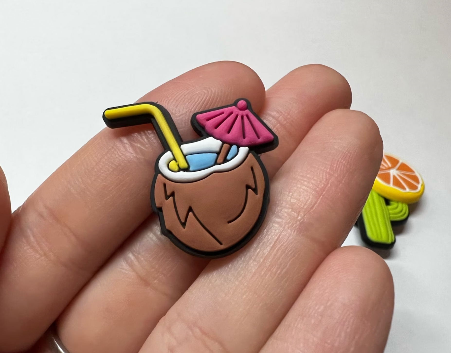 Coconut Orange Cactus Shoe Charms