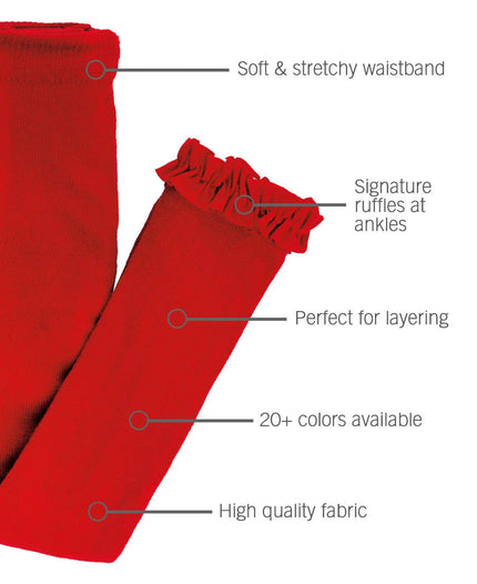 Red Footless Ruffle Tights