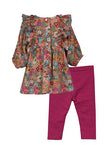 Printed Challis Top Children's Outfit