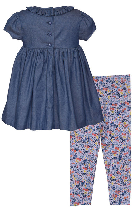 Embroidered Denim Children's Outfit