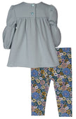 Embroidered Flower Children's Outfit