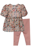 Floral Eyelet Children's Outfit