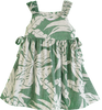 Sage Aloha Side Tie Elastic Strap Dress