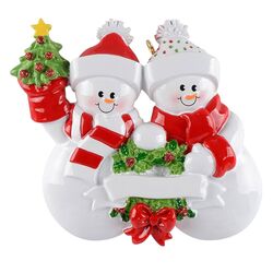 Snow Family Personalized Christmas Ornament