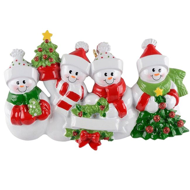 Snow Family Personalized Christmas Ornament