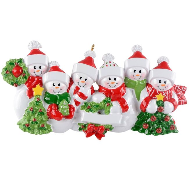 Snow Family Personalized Christmas Ornament