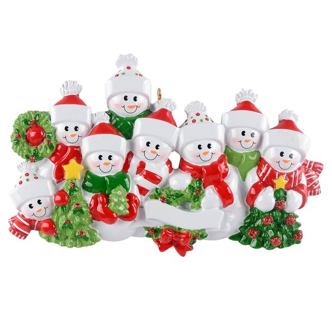 Snow Family Personalized Christmas Ornament