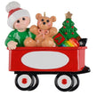 Christmas Baby Wagon Red Personalized Christmas Ornament