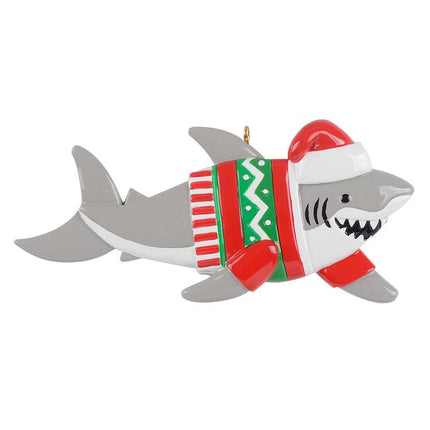 Sweater Shark Personalized Christmas Ornament