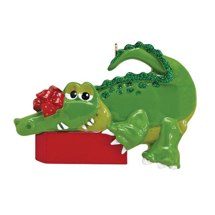 Christmas Alligator Personalized Christmas Ornament