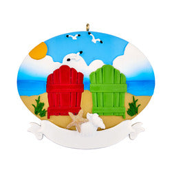 Sand Chairs Family Personalized Christmas Ornament