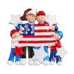 Personalized Patriotic Family Personalized Christmas Ornament