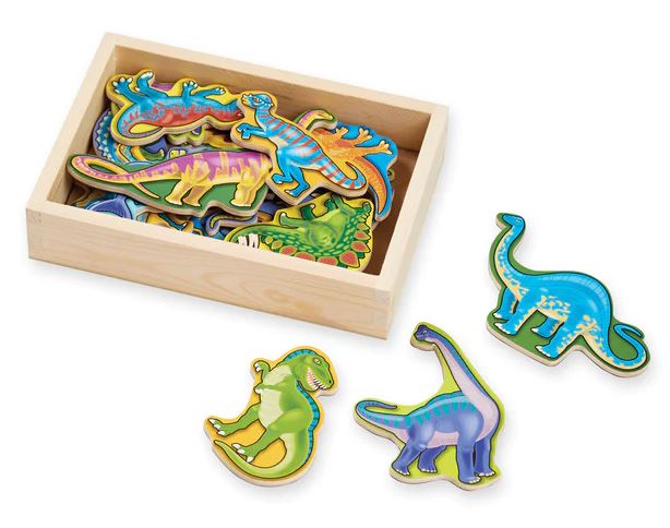 Wooden Dinosaur Toy Magnets