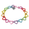 Rainbow Heart Link Bracelet