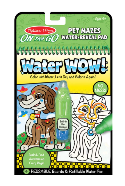 Water Wow! On the Go Travel Activity - Pet Mazes