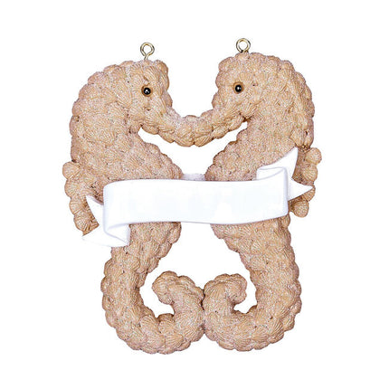 Sea Horse Couple Personalized Christmas Ornament