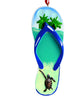 Sea Turtle Flip Flop Personalized Christmas Ornament