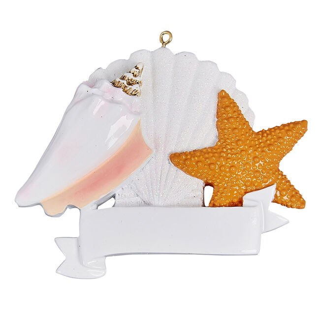 Seashells Personalized Christmas Ornament