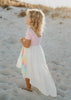 Kids Light Pink Pastel Rainbow Hi Lo Spring Easter Dress