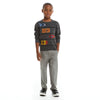 Heather Charcoal Racecar Intarsia Sweater | Grey