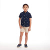 Kids Seersucker Short Sleeve Buttondown Set | Navy Limes