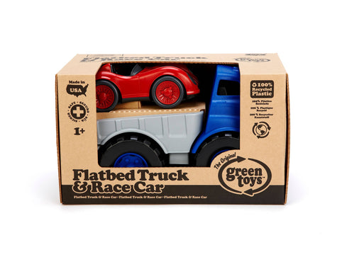 Flatbed w/ Red Race Car Toy