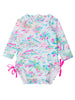 Tropical Resort Long Sleeve One Piece Rash Guard