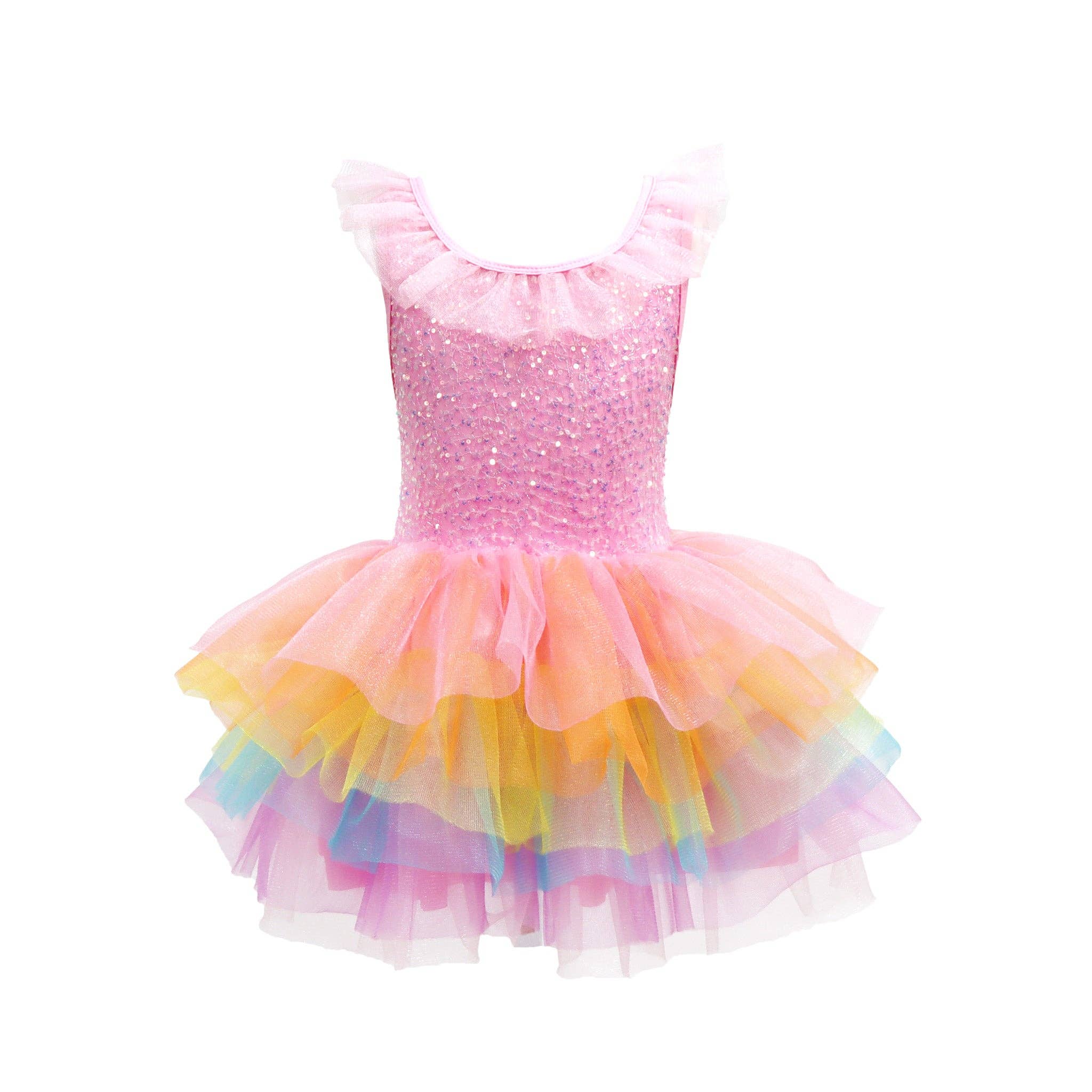 Unicorn Dreamer Multi-layered Rainbow Party Dress 3-4T