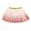 The Boho Blush Petal Tutu is a fun skirt and dress up tutu for celebrating birthdays, holidays or any day! Features: * Ivory, pale pink and blush pink tulle accented with gold glitter pin dots * White cotton lining * Gold glitter waistband * Care: Hand wash and line dry The Sweet Wink difference: * Super soft tulle that doesn’t scratch or itch * Cotton lining provides extra coverage and comfort * “Shed-free” embellishments ensure glitter does not sprinkle around the house