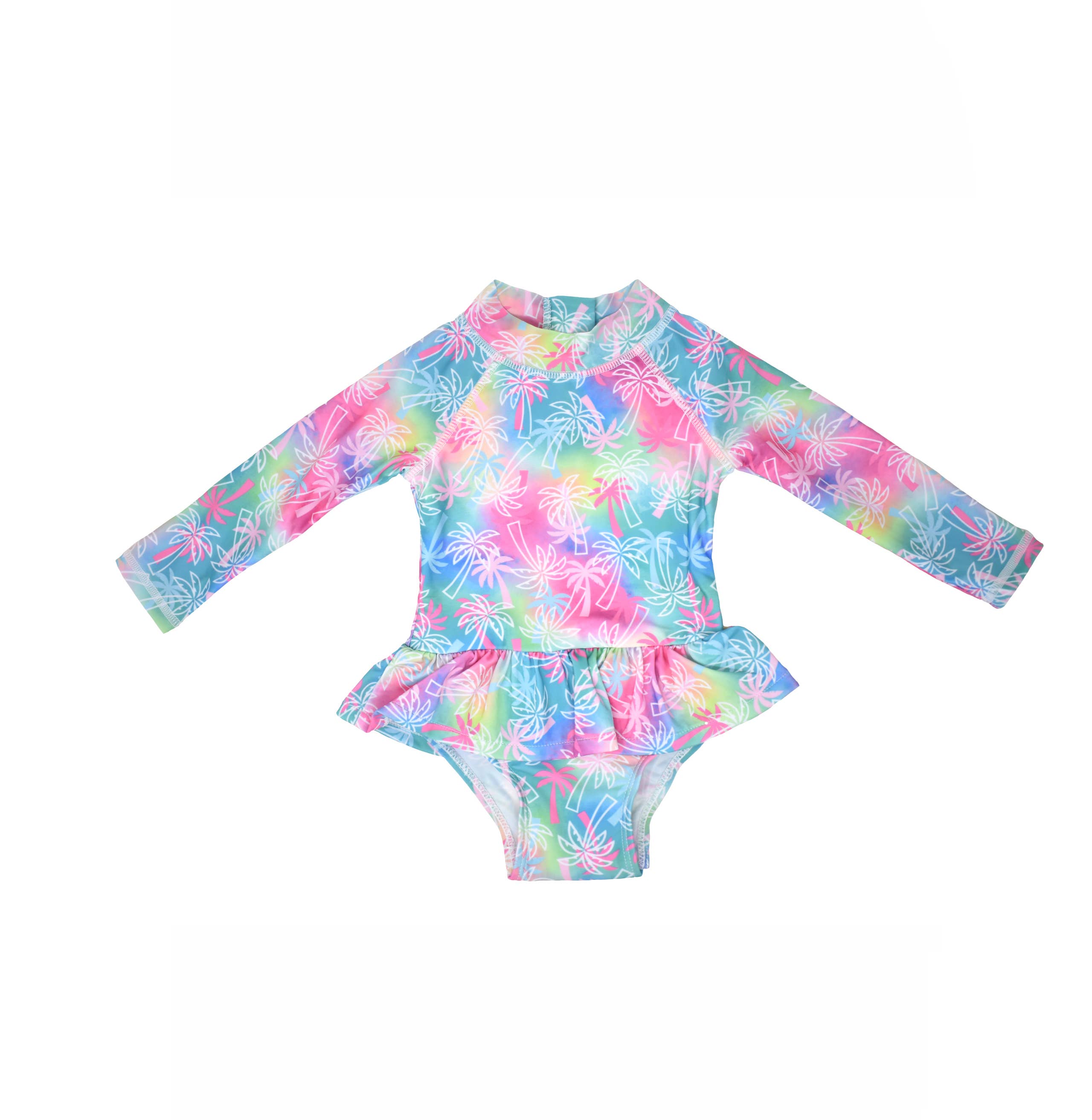 Baby UPF50+ Girls Alissa Infant Ruffle Rash Guard Swimsuit